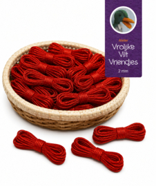 Satijnkoord rood 2mm
