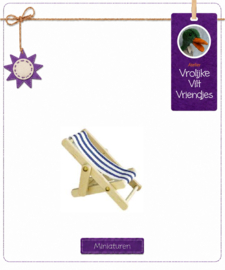 Ligstoel blauw- wit 5- 3 cm