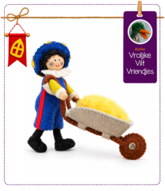 Patroonblad kruiwagen met paardenpiet