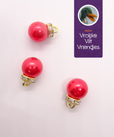 Miniatuur Kerstballen rood