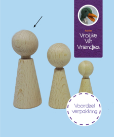 Kegelpopje groot 12 stuks