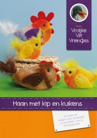 Pakket haan, kip en 2 kuikens