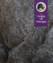 Kaardvlies wol bruin