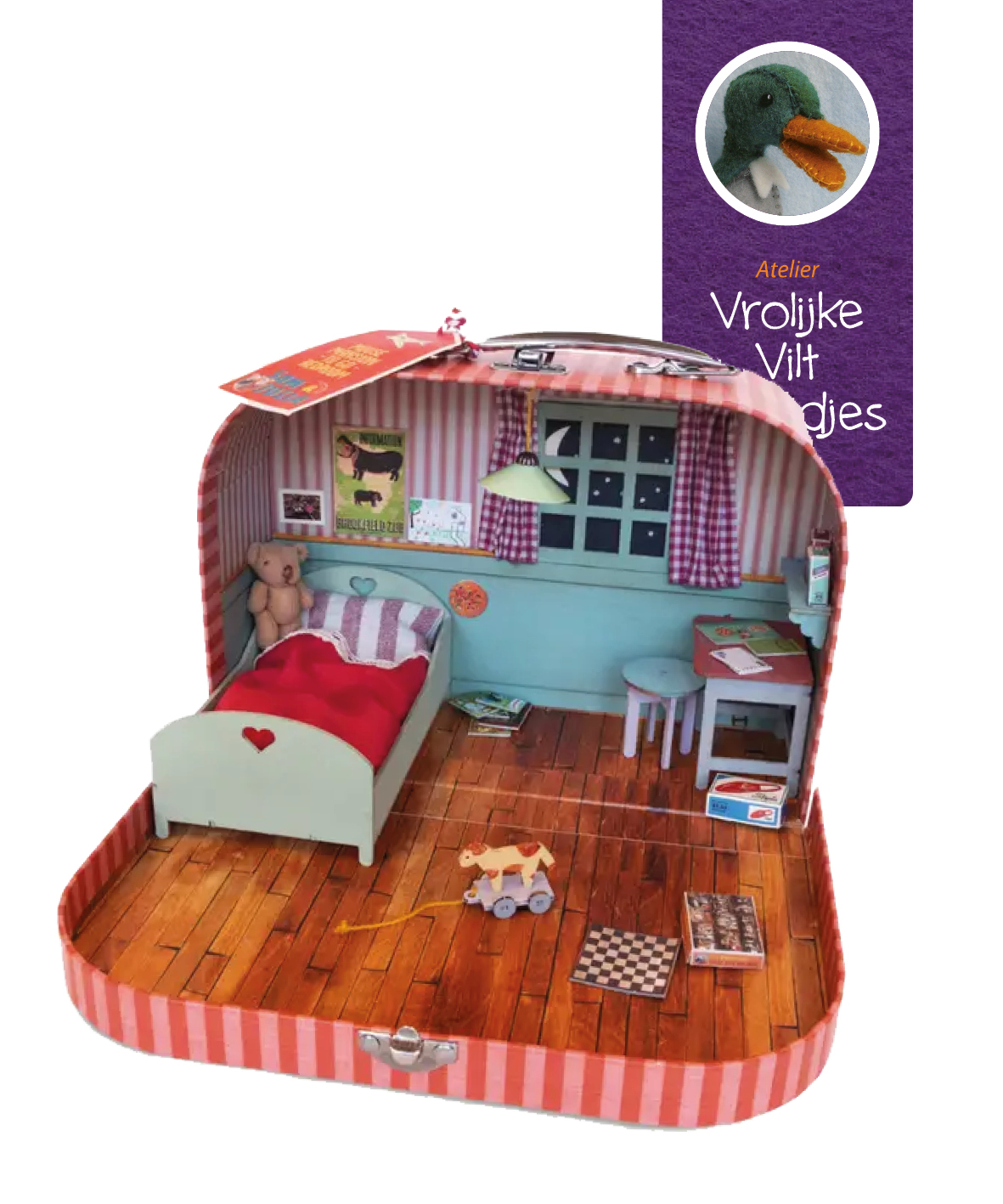 Slaapkamer in een koffer