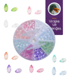 Druppel kralen in sorteerdoos