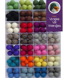 Vilt- wolballen in opbergbox 20 mm