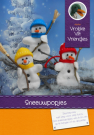 Sneeuwpopjes geel, rood en blauw