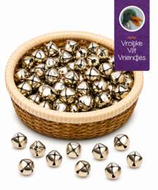 Bellen  zilverlook 14 mm 10 stuks