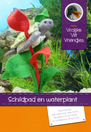 Schildpad met waterplant