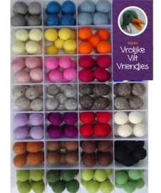 Vilt- wolballen in opbergbox 20 mm