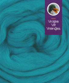 Lontwol merino turquoise donker