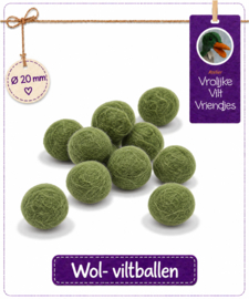 Wolbal olijfgroen