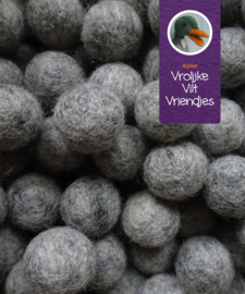 Wolbal natuur donkergrijs