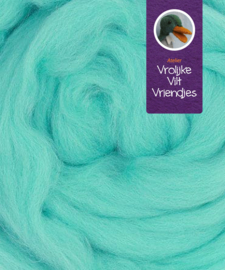 Lontwol merino lichtblauw-mint