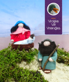 Kerstgroep vrolijke vilt vriendjes
