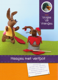 Haasjes met verfpot