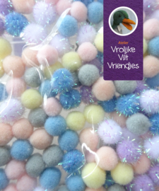 Pompons 7mm mix pastel