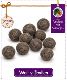 Wolbal natuur bruin