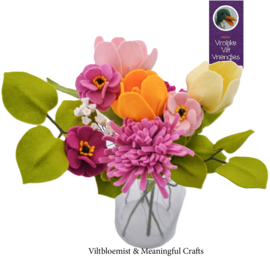 Viltbloemen materialen Lentebox