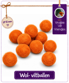 Wolbal oranje 10 mm
