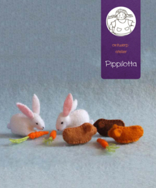 Cavia's en konijntjes met wortels