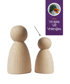 Kegelpopje peg doll klein