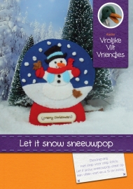 let it snow sneeuwpop te maken als hanger of staander