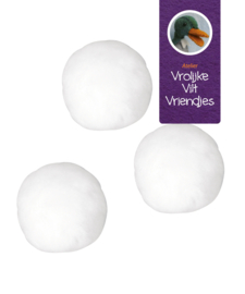 pompons 15mm wit
