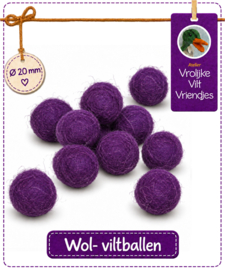 Wolbal donkerpaars