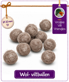 Wolbal natuur bruinbeige