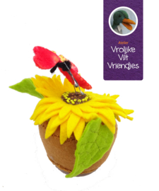 Cupcake zonnebloem vlinder