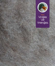 Kaardvlies wol grijsbeige