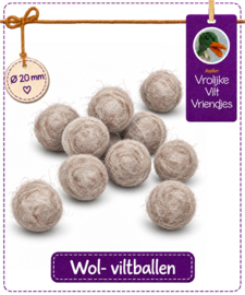 Wolbal natuur beige