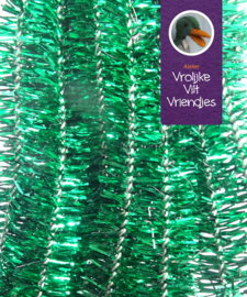 Glimmend chenille groen