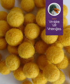 Wolbal zonnegeel 10 mm