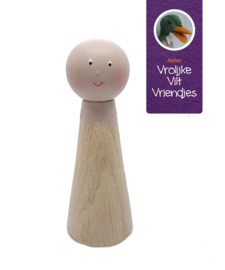 Houten kegel  blank geverfd
