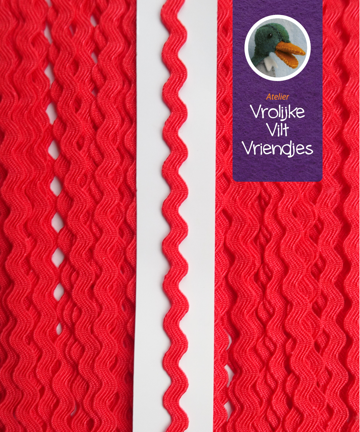 Kaart zigzaglint rood 20 meter