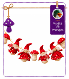 Rood met witte stippen slinger