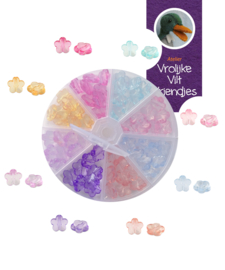 Bloem kralen in sorteerdoos