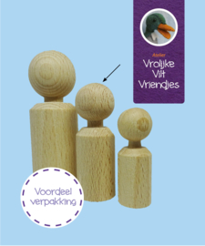 Kegelpop recht 60 mm- 12 stuks