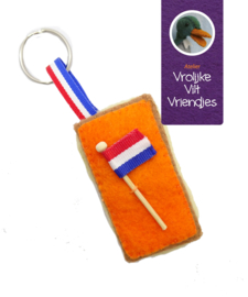 Holland tompouce  sleutelhanger