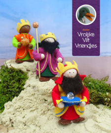 Kerstgroep vrolijke vilt vriendjes
