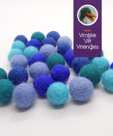 Wolballen blauwmix 10mm