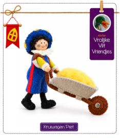 Kruiwagen met paardenpiet