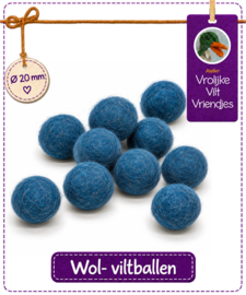 Wolbal petrolblauw