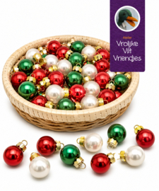 Kerstballen mix 10 mm 3 stuks