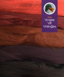 Merino lontwol 5 kleuren