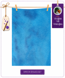 Handgeverfd turquoise blauw