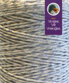 Gestreept koord zilver/wit
