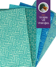 Katoen  turquoise tinten